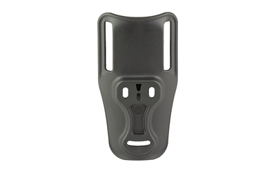 Gray plastic mounting bracket on white background