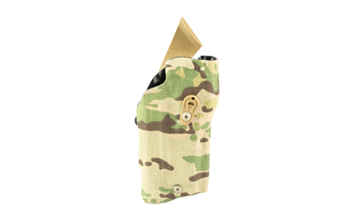Camouflage tactical vest on white background