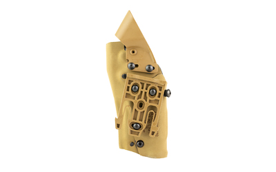 Tan tactical holster with screws and mounting holes