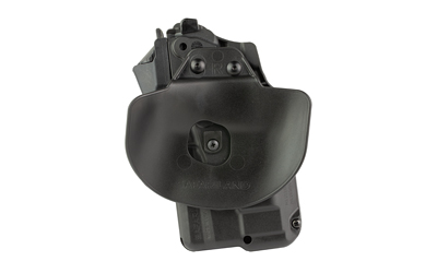 Black concealed carry holster with handgun grip visible
