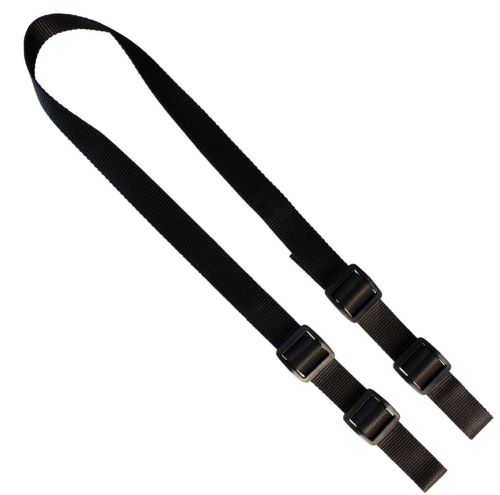 Black adjustable strap with plastic buckles