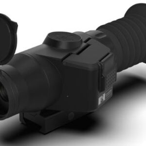Black thermal imaging monocular device on white background