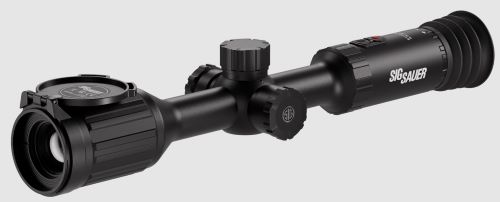 Sig Sauer rifle scope on white background