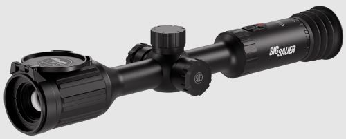 Sig Sauer rifle scope on white background