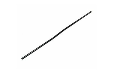 Thin black metal rod on white background