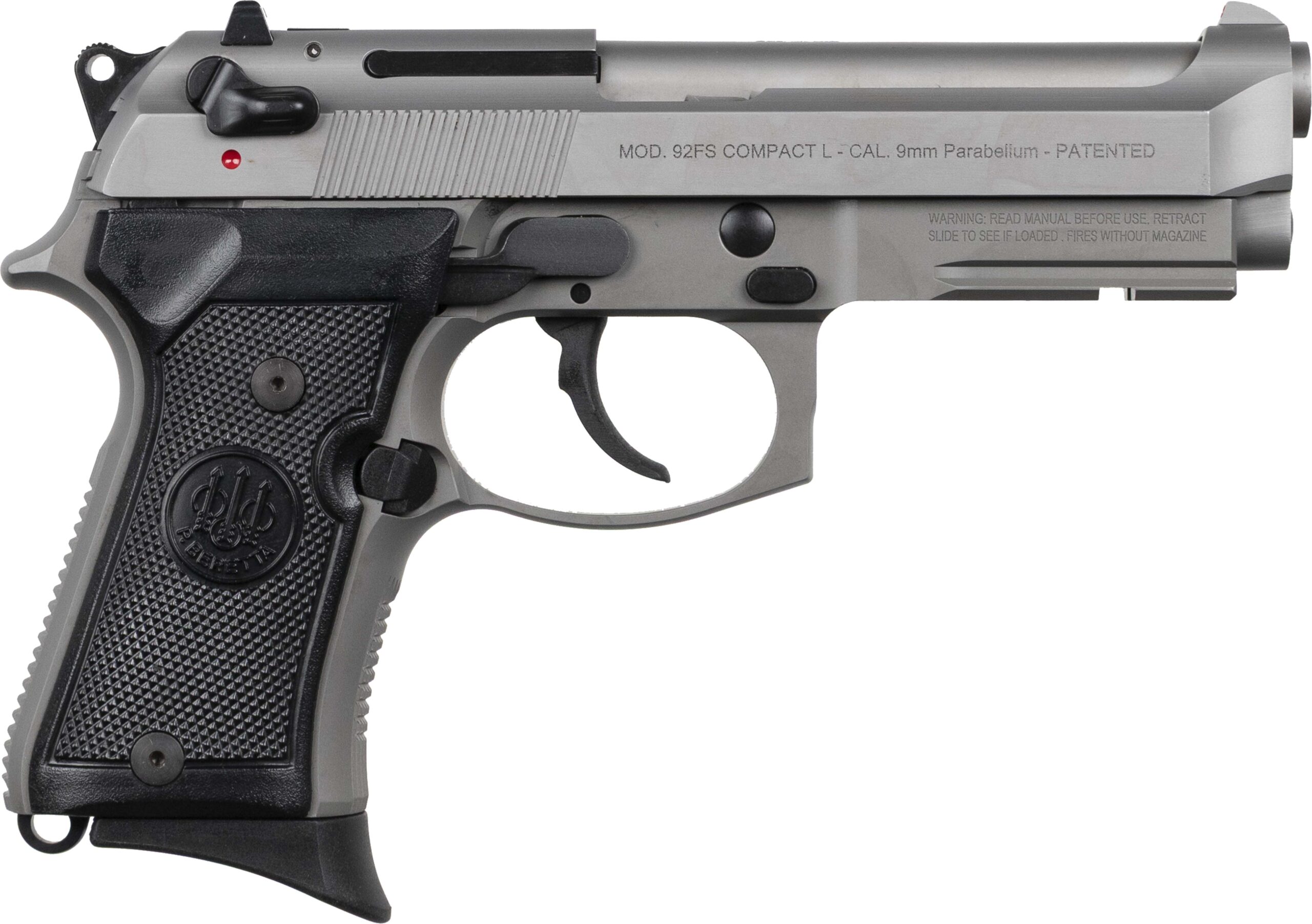 Compact 9mm pistol on a white background