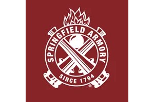 Springfield Armory logo on red background