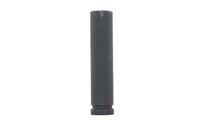 Black cylindrical suppressor on white background