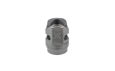 Gray metal socket adapter with engraved markings