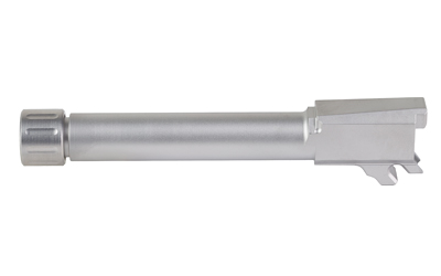 Metal handgun barrel isolated on white background