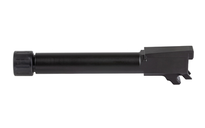 Black pistol barrel isolated on white background