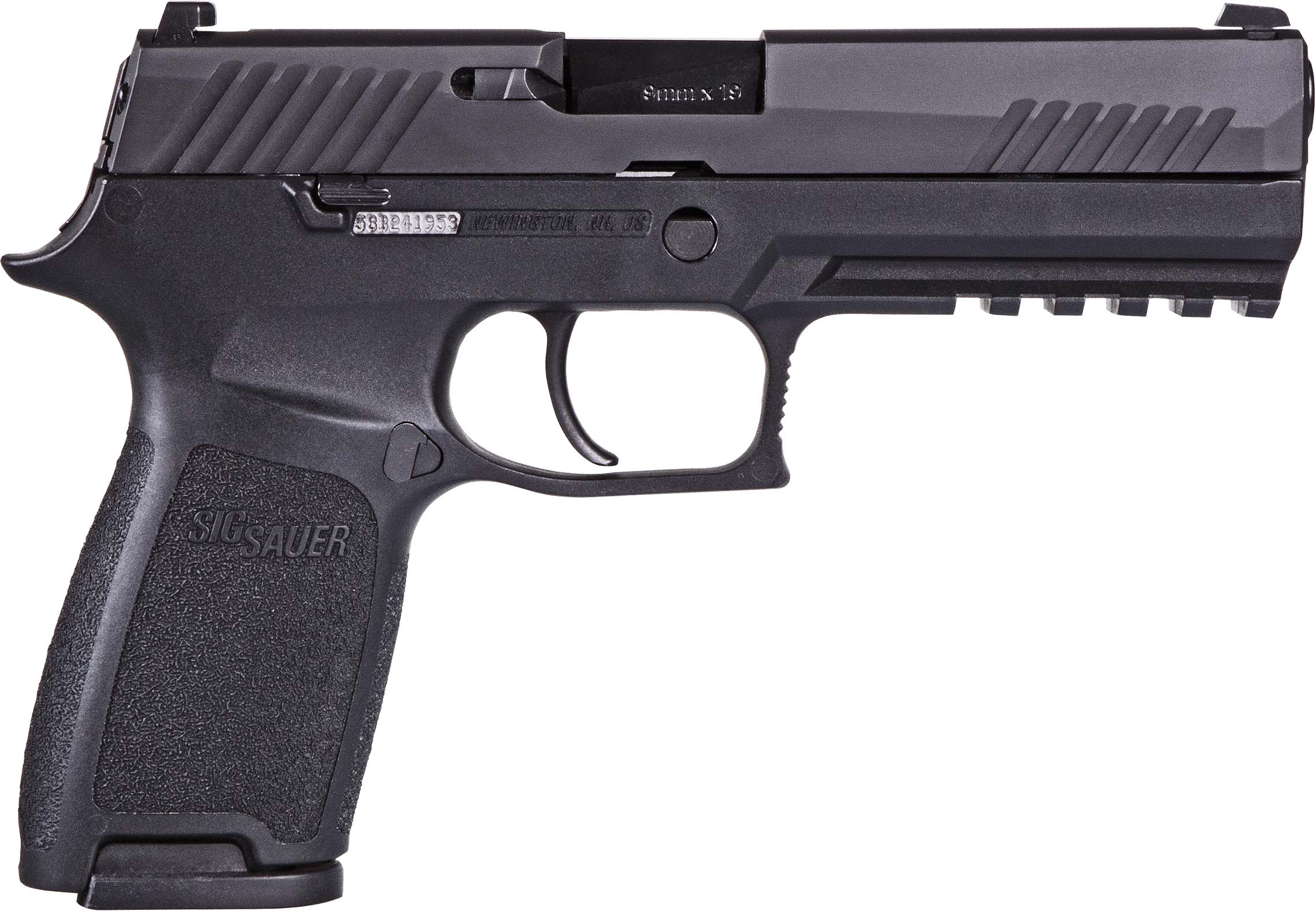 Black semi-automatic handgun