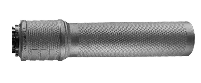 Metal tactical flashlight with textured grip
