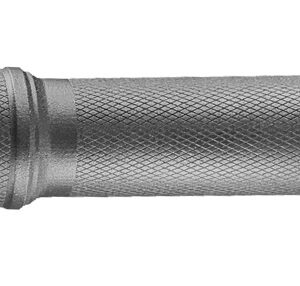 Metal tactical flashlight with textured grip