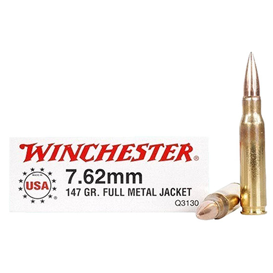 Winchester 7.62mm full metal jacket ammunition
