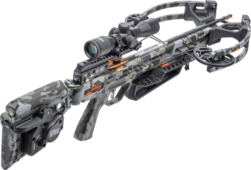 Camouflage crossbow with mounted scope
