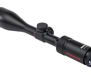 Black Winchester rifle scope on white background