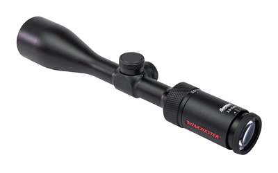 Black Winchester rifle scope on white background