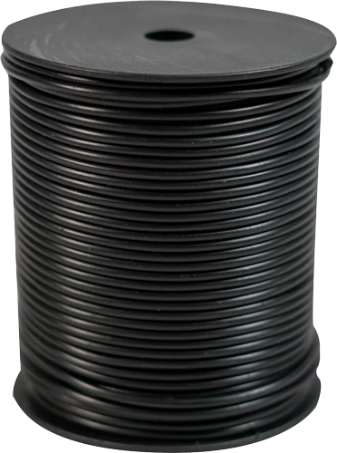 Large spool of black cable tubing