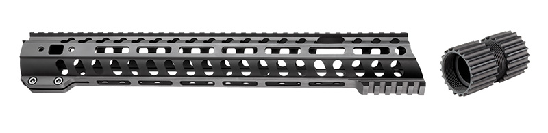 Black rifle handguard with barrel nut