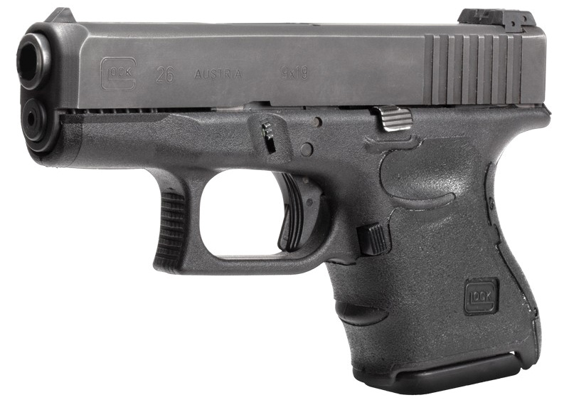 Black Glock 26 semi-automatic pistol