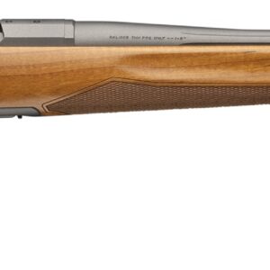 Bolt-action rifle with wooden stock