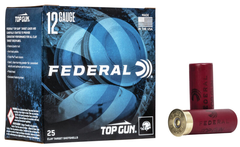 Federal Top Gun 12-gauge shotgun shells and box