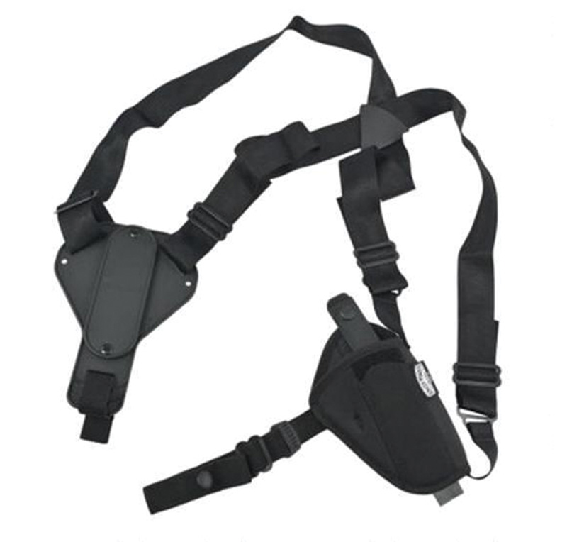 Black shoulder holster with adjustable straps