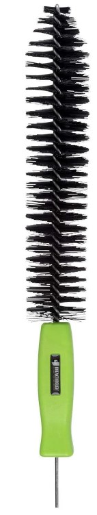 Round hair brush with green handle