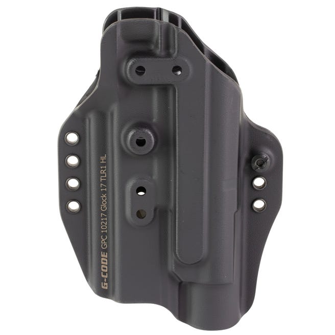 Black Kydex handgun holster with belt clip