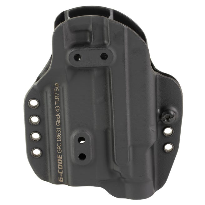Black Kydex Glock 43 concealed carry holster