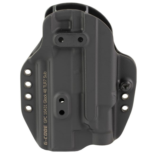 Black Kydex Glock holster with rivets