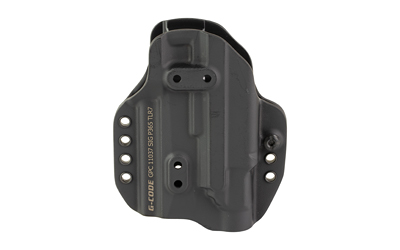 Black Kydex handgun holster with belt attachment