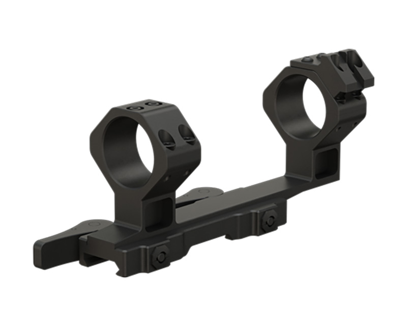 Black rifle scope mount with dual rings