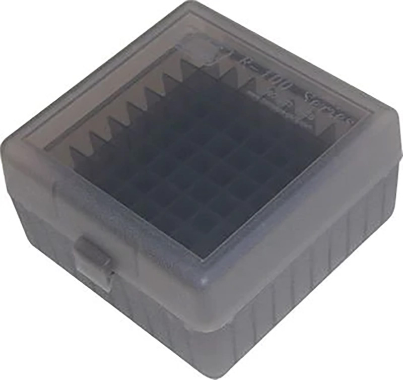 Transparent plastic storage box with grid compartments