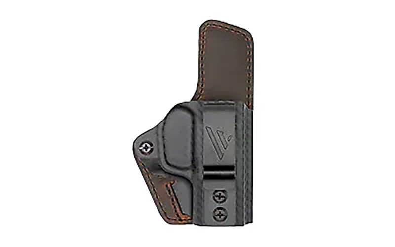 Black leather concealed carry gun holster
