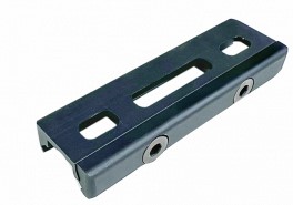 Metal mounting bracket with slots and holes