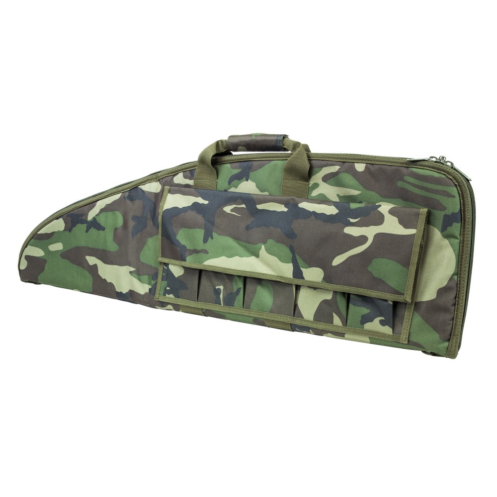 Camouflage rifle case with handle and zipper
