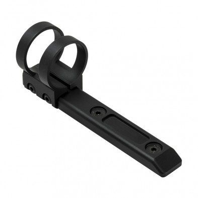 Black metal dual ring mounting bracket