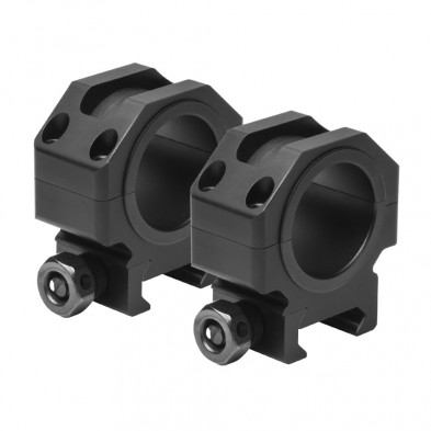 Black rifle scope ring mounts