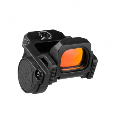 Compact red dot sight with orange lens