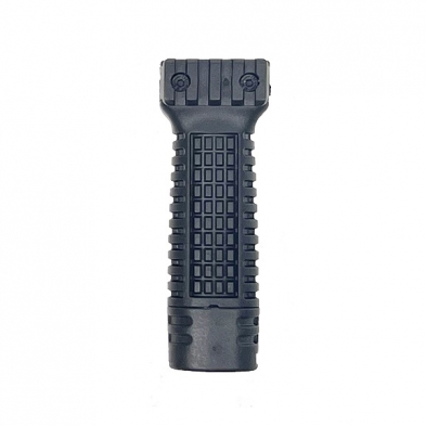 Black tactical vertical foregrip on white background