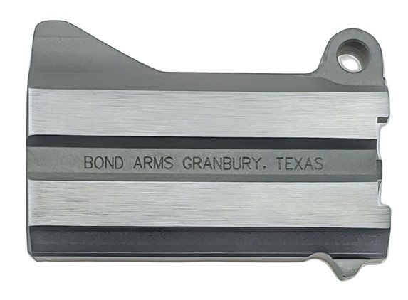 Metal handgun slide engraved Bond Arms Texas