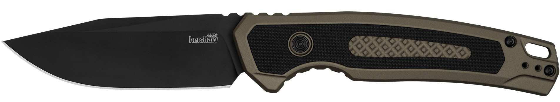 Kershaw automatic folding knife with black blade