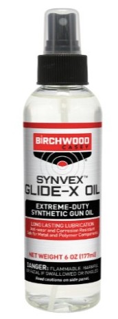 Birchwood Casey Synvex Glide-X synthetic gun oil bottle