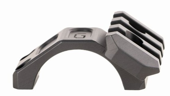 Machined metal bracket with curved base and ridges