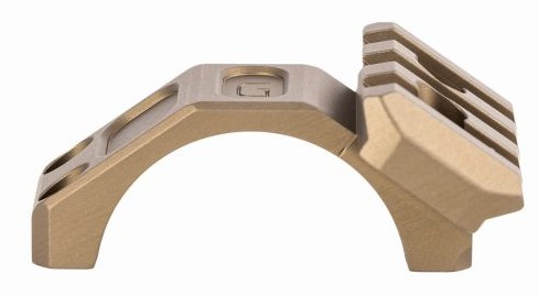 Machined metal mounting bracket side view