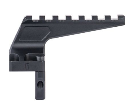 Black cantilever Picatinny rail mount bracket