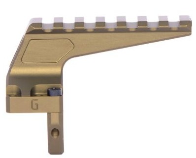 Gold anodized Picatinny rail scope mount bracket