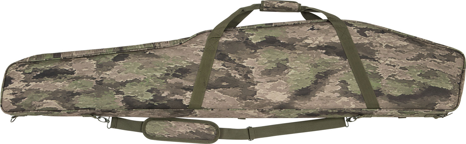 Camouflage rifle case with shoulder strap